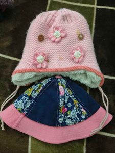 Combo Of Two Winter Caps Size- Upto 10 Years