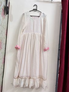 Elegant White Ethnic Gown