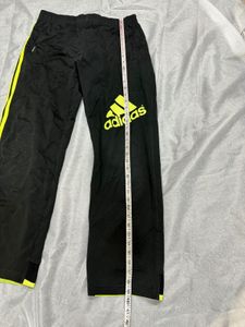 Adidas Authentic Black Track Pants (Neon Logo) 🔥