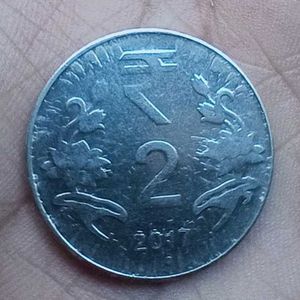 Extra Metal Error 2 Rupees Coin 🪙 on one side