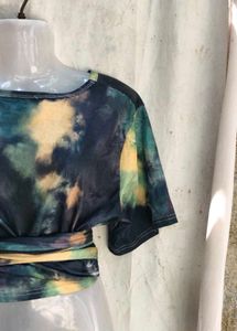Tie-Dye Wrap Crop Top