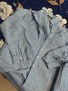 Blue Striped Pajama Set