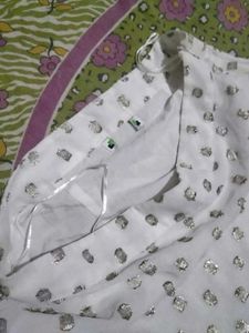 Sparkling White Ethnic Skirt