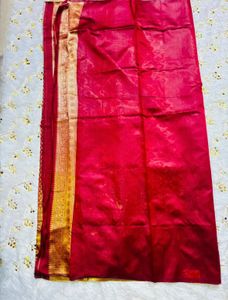 Pure south indian Red &amp; Gold Woven Saree