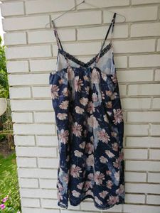 2 Floral Print Nightgown with Lace Trim