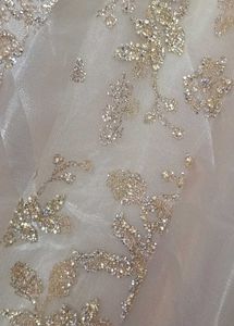 ✨ Exquisite Champagne Gold Sequined Gown –like new