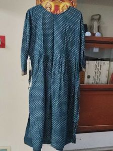 109.Beautiful Teal Nyra cut Kurti