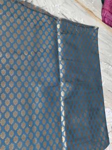 Elegant Teal Brocade Dress Material