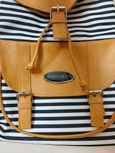 Imported Striped Backpack