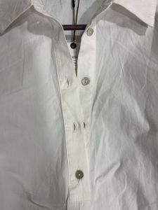 Zara White Pleated Tunic Dress