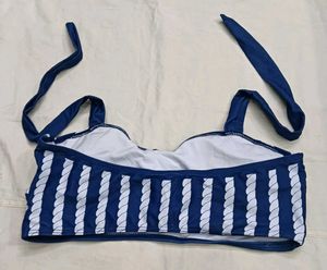 🖤 Nautical Rope Print Bikini Top