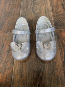Sparkly Silver Butterfly Shoes