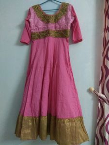Pretty Pink Long Dress For Women