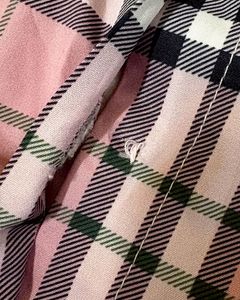 Pink Plaid Button-Up Shirt