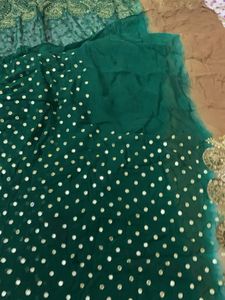 Embroidered Green Saree