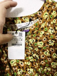 Zara Floral Tiered Midi Dress