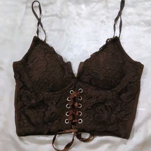 Lace Corset Bra seez M