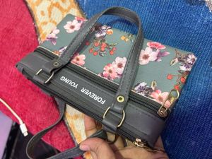 Floral &amp; Pink Clutch/Wallet Set