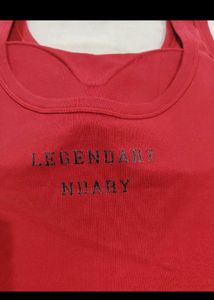 Cute Red "LEGE" Crop Top