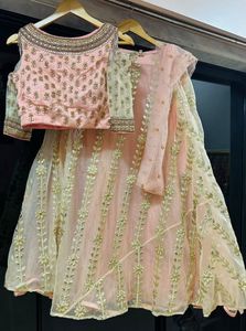 Elegant Pastel Pink Lehenga