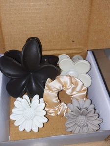 Brown hair clip combo