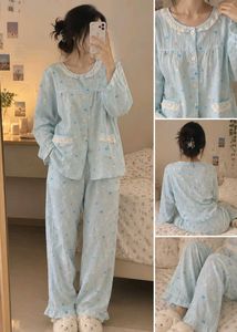 Cute Blue Pajama Set