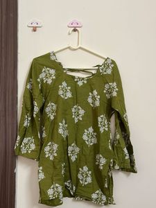 Stylish Green Printed Kurta