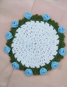 Handmade Crochet Floral mini Coasters