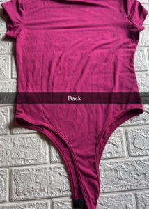 Pink high neck Bodysuit