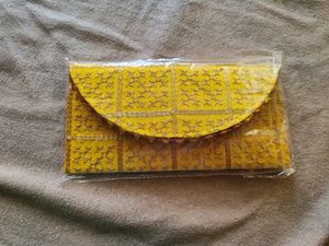 Yellow & Blue Traditional Clutch