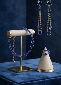 Blue Beaded Jewellery Set
