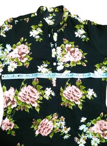 Black Floral Kurti 🖤