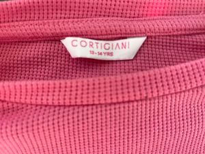 Hot Pink Girls crop top Graphic T shirt