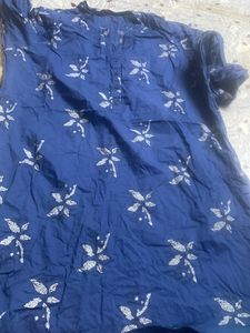 Blue Floral Kurti