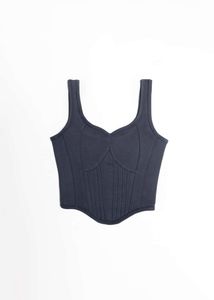 Stylish Grey Corset Top