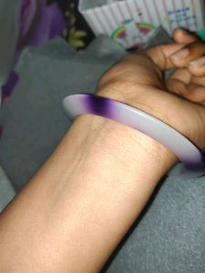 Gradient Purple Jade Bangle Bracelet