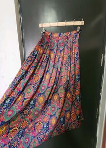 Vibrant Ethnic Print Maxi Skirt