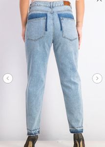 Mango Blue Washed Mom Jeans