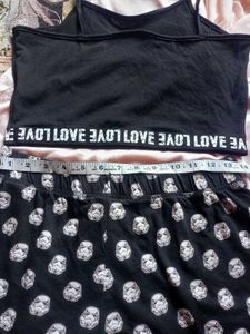 h&amp;m Cute Pajama Set with Graphic Print