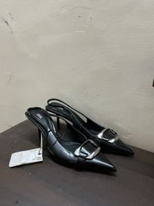 ZARA Black Slingback Heels
