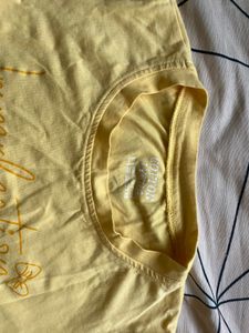 Yellow Crop Top And Hair Roller