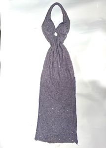 Sparkling Lavender Halter beaded Dress