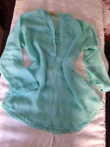 Sea green Beach A-line Top