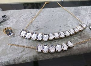 Sparkling Gemstone Necklace &amp; Ring Set