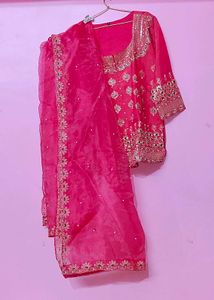 39Size Beautiful CoralPink Lehenga Choli Set