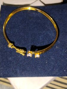 Gold Butterfly Bangle with Crystals