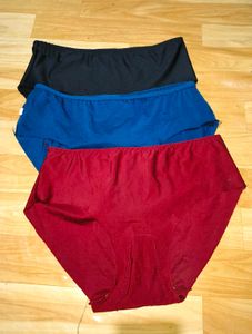 Comfortable Women's Briefs - Pack of 3 red, blue,b