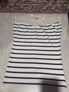 Striped Lace Top