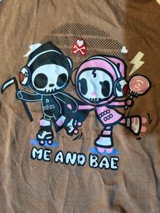 Cute "Me and Bae" Graphic T-Shirt