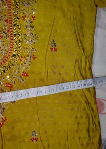 Beautiful Yellow Kurta with Embellishments